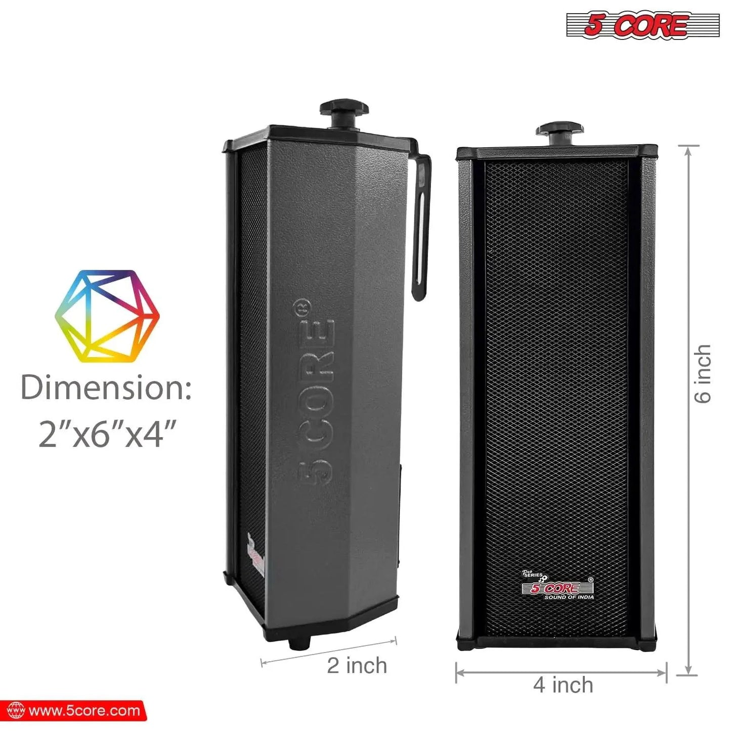 Altavoces estéreo 5Core 100W para interiores/exteriores