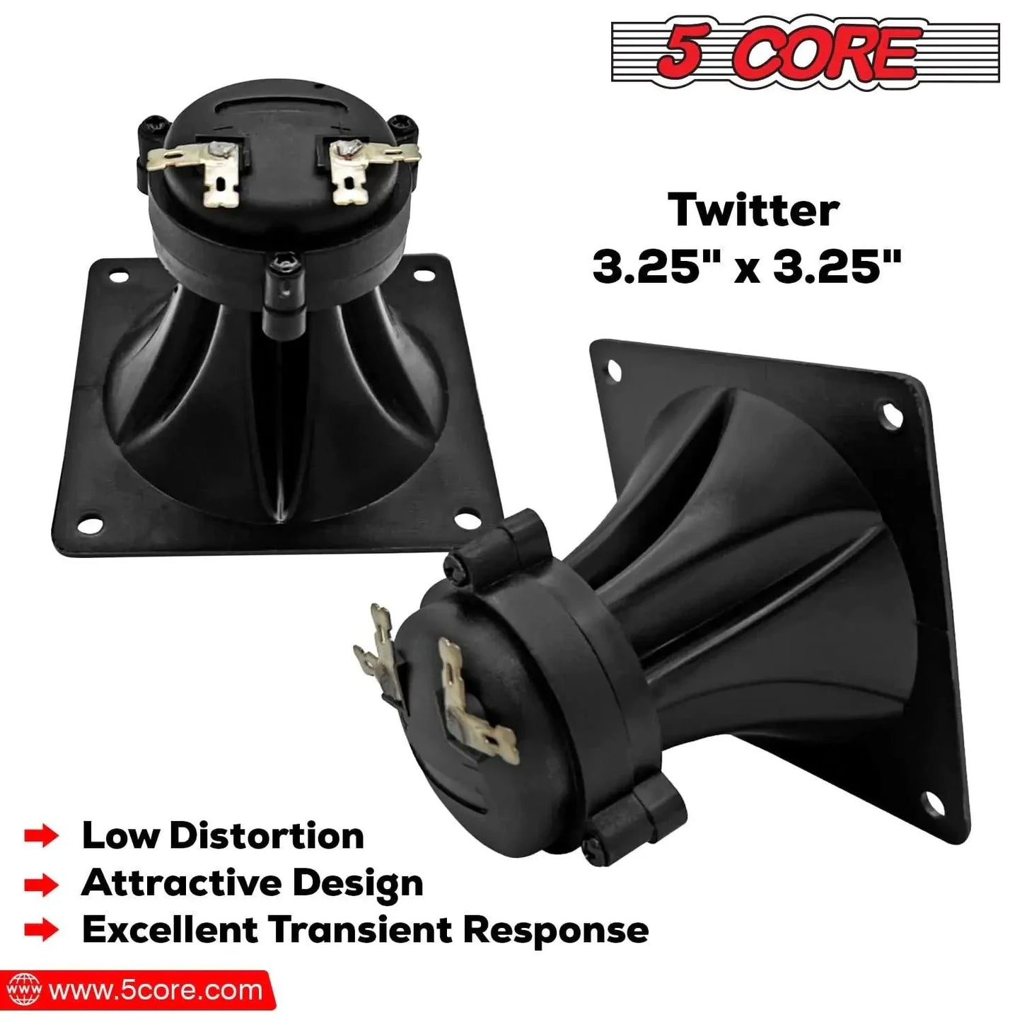 5Core 40W Square Tweeter Driver for Superior Sound