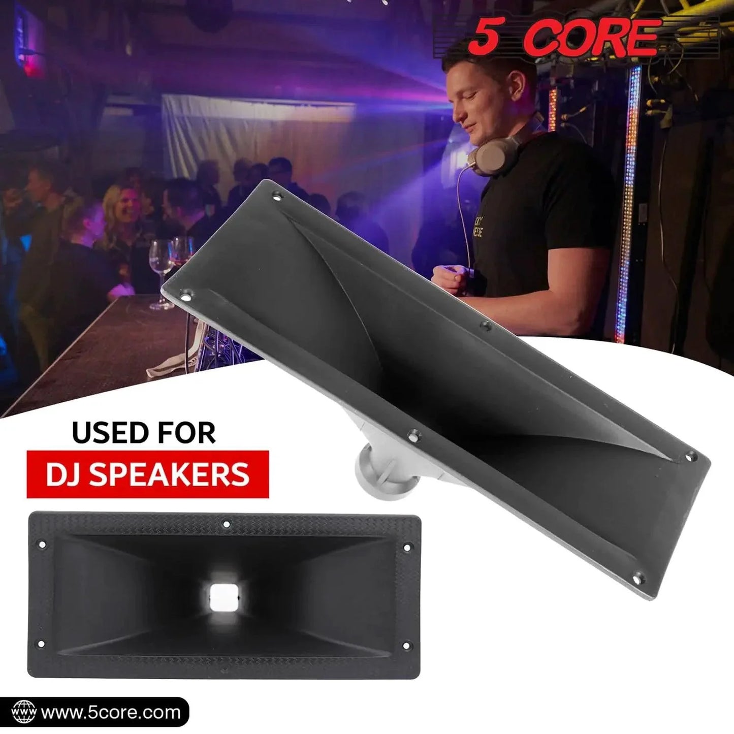 Tweeter de bocina resistente 5Core 4x10 de ajuste universal
