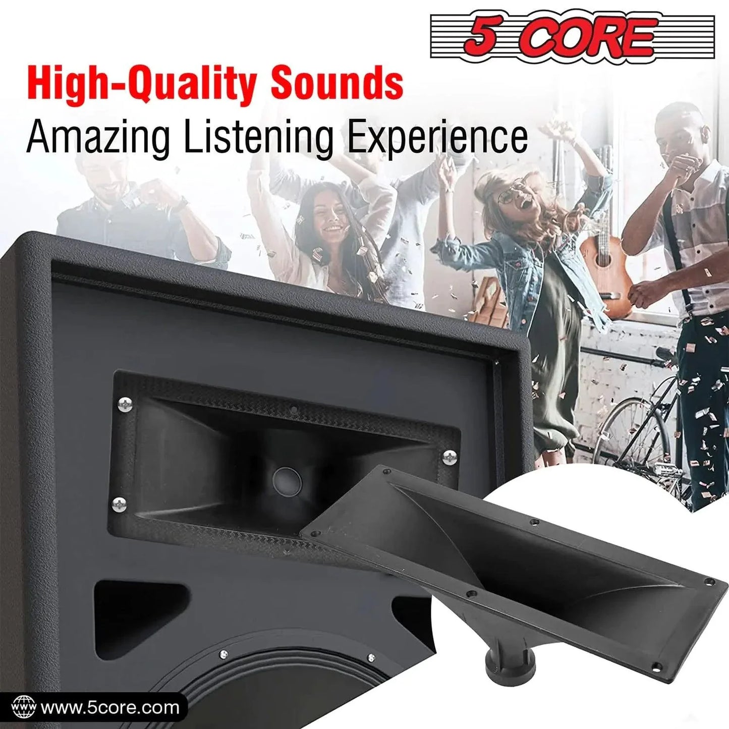 Tweeter de bocina resistente 5Core 4x10 de ajuste universal