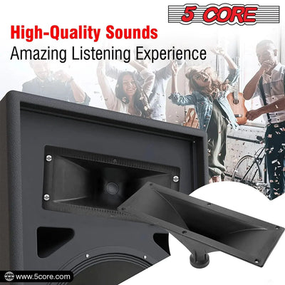 5Core Heavy Duty Horn Tweeter 4x10 Universal Fit
