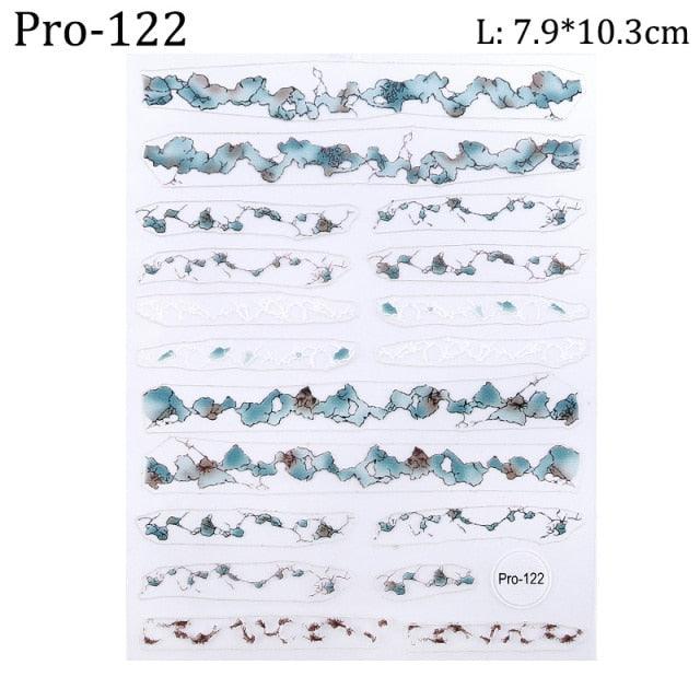 Ensemble de Stickers Ongles 5D - Designs Hivernaux Charmants