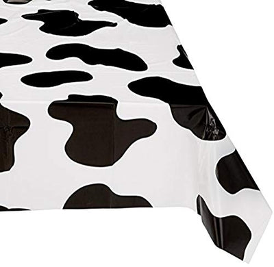 Premium Cow Print Plastic Tablecloth - 54" x 72"