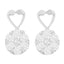 14K White Gold Round Cut Diamond Earrings - 1 1/4 cttw