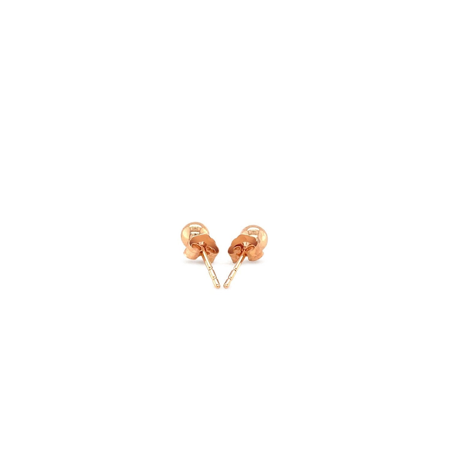 Boucles d'oreilles en or rose 14k style boule - Design élégant