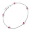 Pulsera de Rubí Genuino de 0.65 Quilates en Plata Esterlina .925