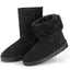 Women's Waterproof Faux Suede Mid-Calf Snow Boots with Fur Lining