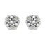 Pendientes de Stud de Diamante Trío de Plata Esterlina .925
