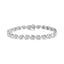 .925 Sterling Silver Miracle Set Diamond "X" Link Bracelet - 7.25"