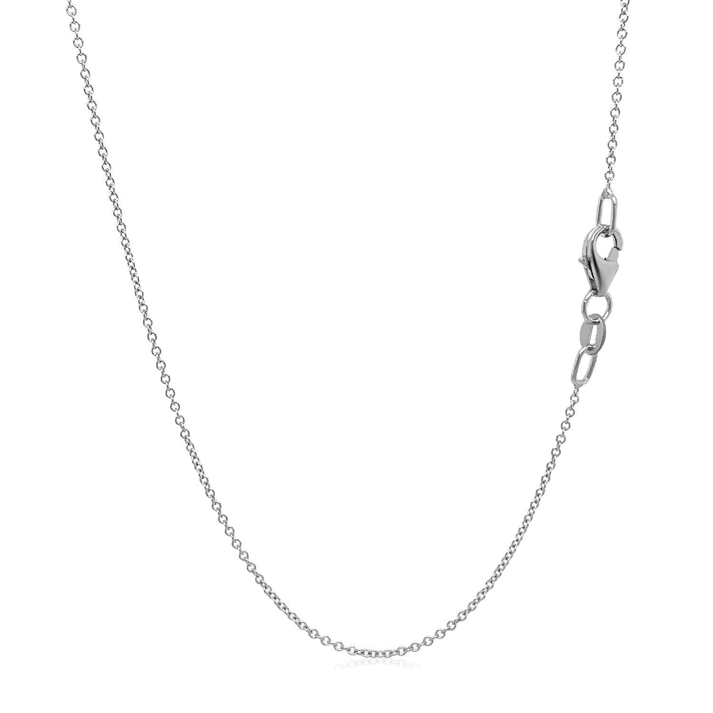 Collier en chaîne à câble double extensible en or blanc 14 carats
