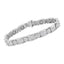 Bracelet de tennis en or blanc 14K avec diamants taille princesse de 5,0 Cttw