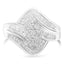 Anillo de Clúster de Diamantes en Oro Blanco de 10K - Talla 7