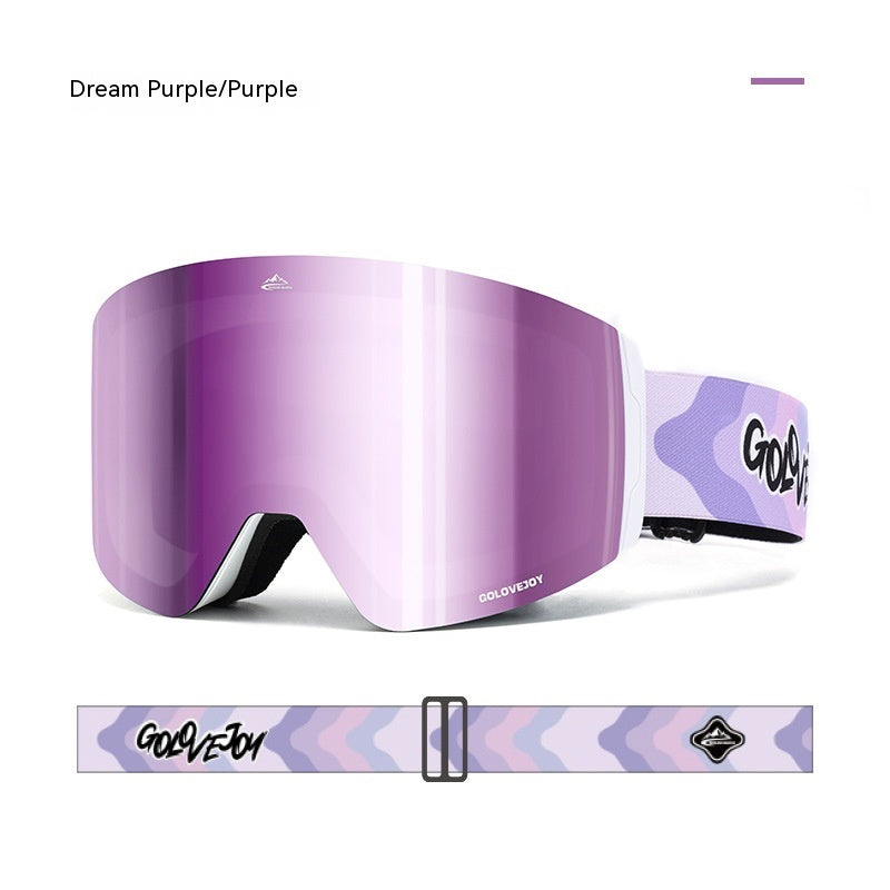 Premium Magnetic Ski Goggles with Double Layer Design