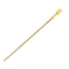 14k Yellow Gold Round Pave Franco Chain - 2.30 mm