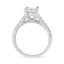 Anillo de Compromiso de Diamante Princesa de Oro Blanco de 14K - 1 1/5 Cttw