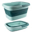 Bañera de pies plegable con rodillos de masaje - 2 paquetes