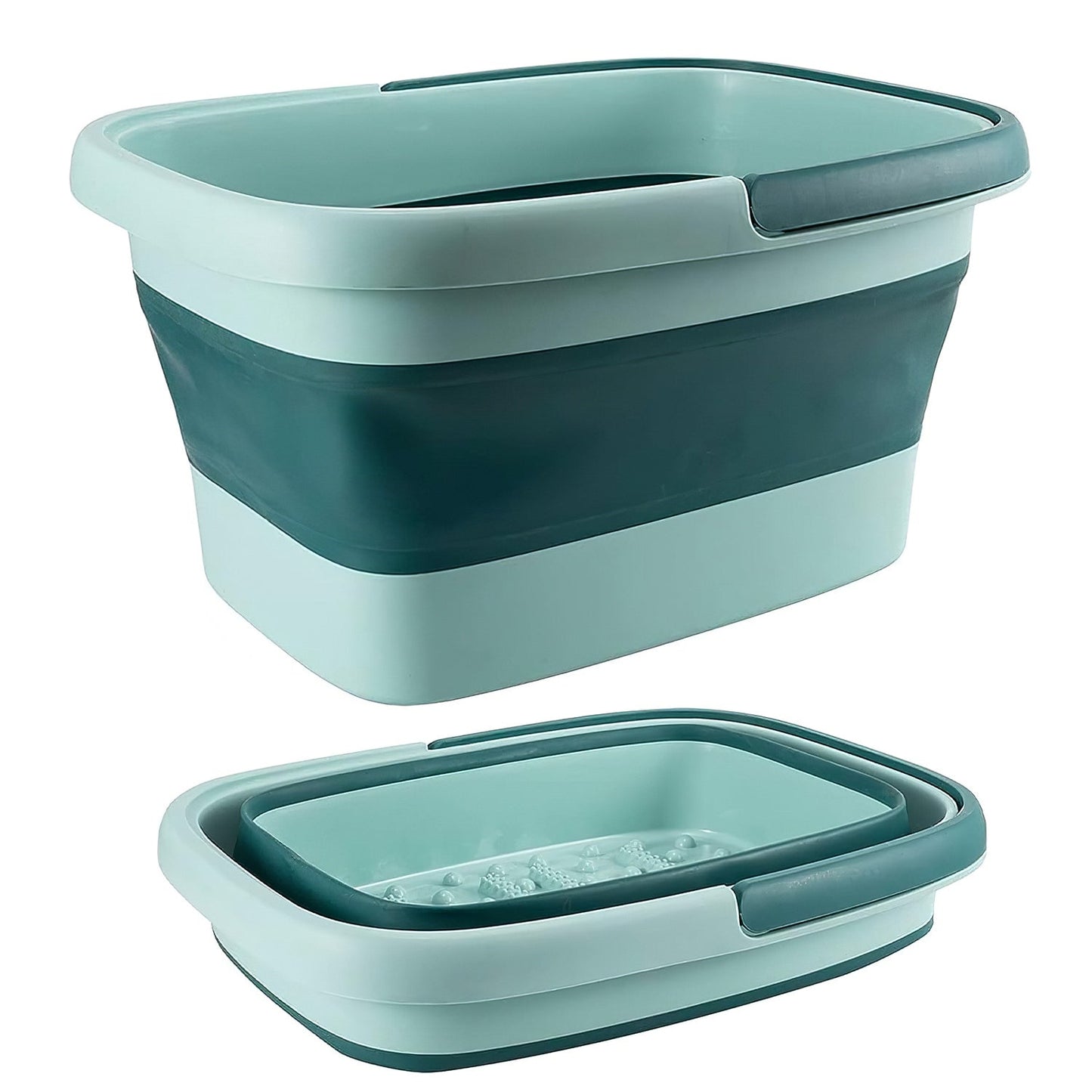 Bañera de pies plegable con rodillos de masaje - 2 paquetes