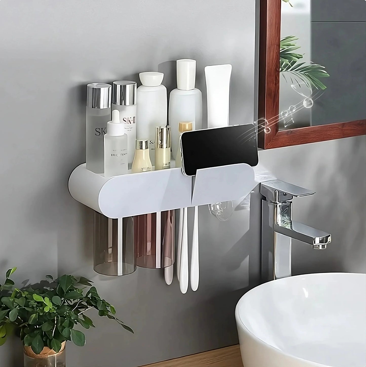 Organisateur de brosse à dents et de cosmétiques pratique