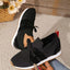 Lace Up Mesh Flats for Women - Breathable Casual Wedges