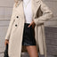 Women's Elegant Lace-up Slim-fit Woolen Coat