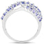 Anillo de Compromiso de Plata Esterlina con Tanzanita Genuina de 1.49 Quilates