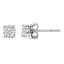 Boucles d'oreilles clou en diamant lab-grown Miracle-Set en argent sterling .925