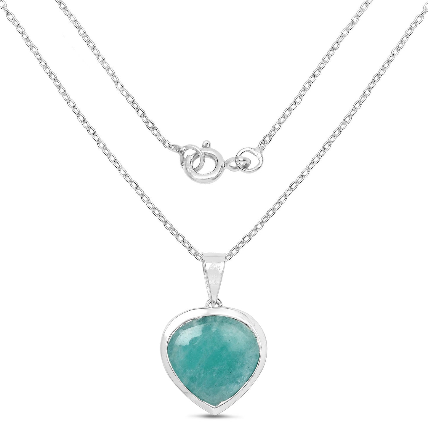 Pendentif en argent sterling avec amazonite et tanzanite de 9,79 carats