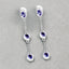 Boucles d'oreilles en argent sterling avec tanzanite véritable de 1,98 carat