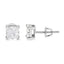10K White Gold Princess-Cut Diamond Square Stud Earrings