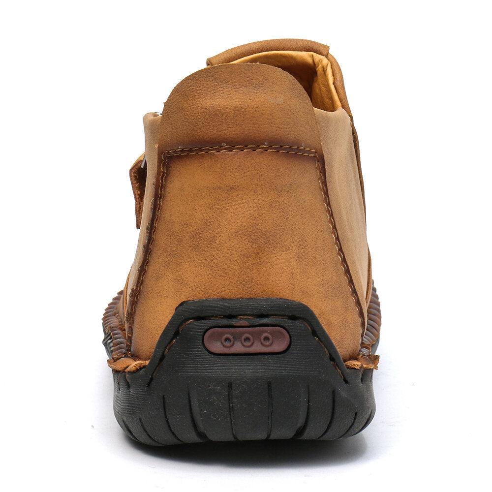 Men's Stylish Ankle Boots with Zipper for Outdoor Activities