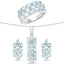 9.88 Carat Genuine Blue Topaz Sterling Silver Jewelry Set