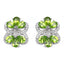 8.77 Carat Genuine Peridot & White Topaz Sterling Silver Earrings