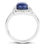 Anillo de Compromiso de Plata Esterlina con Lápiz y Topacio Blanco de 2.03 Quilates