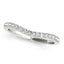 Anillo de Boda de Diamantes en Pavé Curvo de Oro Blanco de 14k