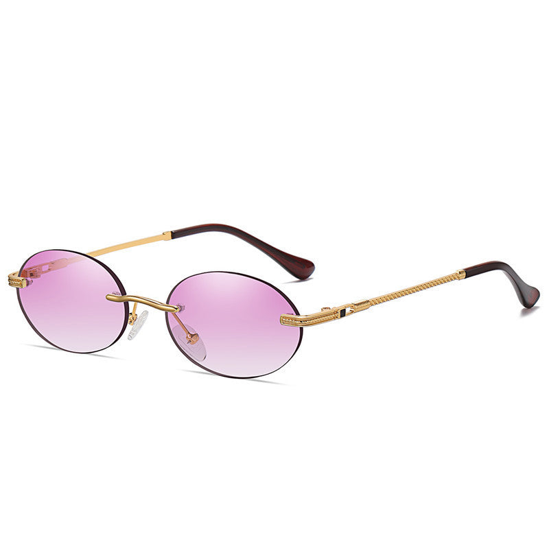 Metal Frame Oval Multicolor Sunglasses