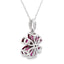 Rhodolite Garnet Pendant in 14KT White Gold