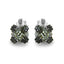 Elegant 2.91 Carat Green Amethyst & Diamond Sterling Silver Earrings
