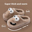 Cozy Cartoon Big Eye Dog Cotton Slippers for Women