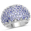 Bague en argent sterling de 3,01 carats en tanzanite véritable et diamants blancs