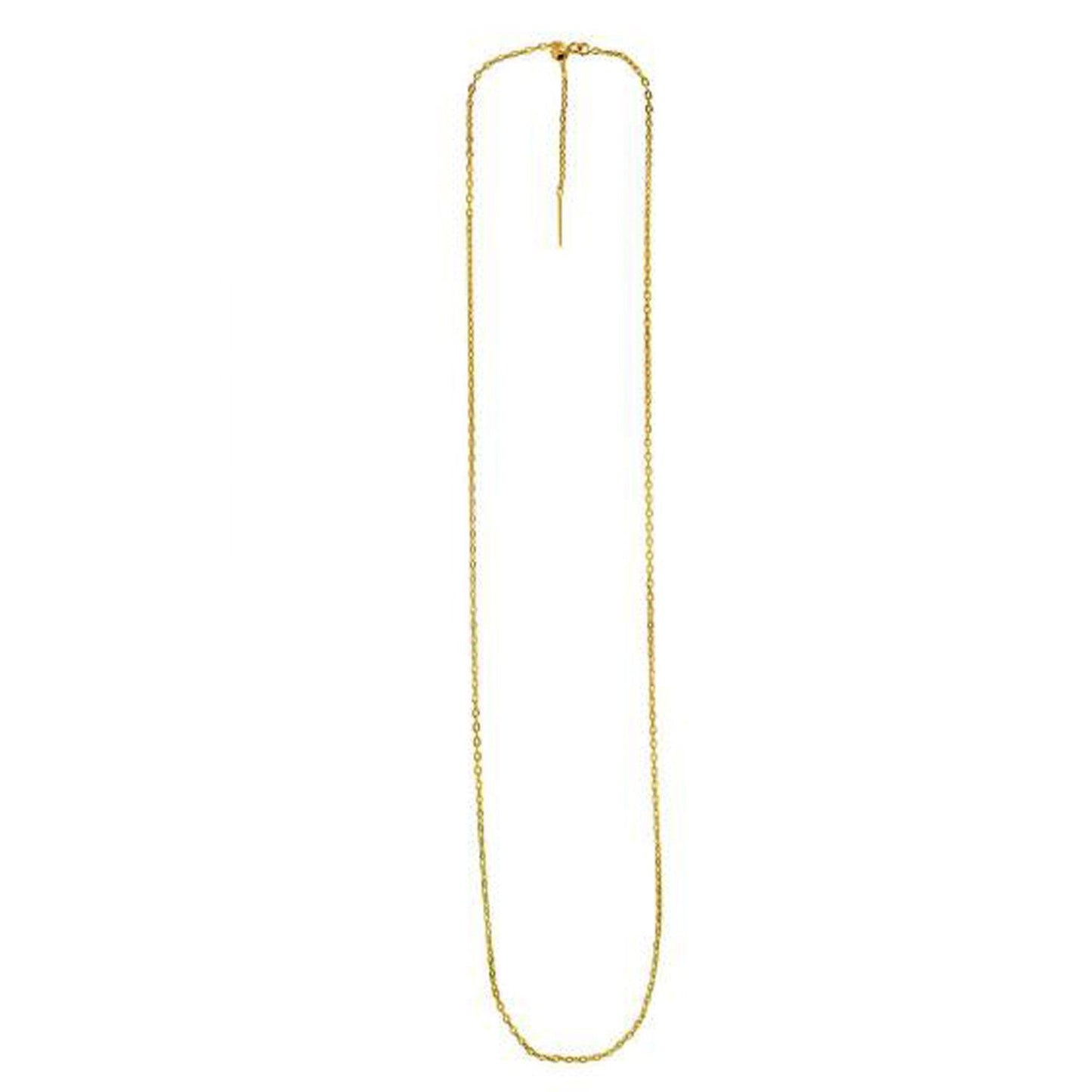 Chaîne à câble ajustable sans fin en or jaune 14 carats