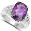 Anillo de Amatista Genuina de 6.50 Quilates en Plata Esterlina .925