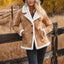 Chaqueta de Botón con Solapa y Bolsillos Retro para Mujer - Otoño e Invierno