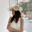 Elegant Big Brim Bow Ribbon Beach Hat for Summer