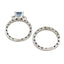 Antique Style Engagement Ring Set in 14KT White Gold