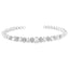 Pulsera de Brazalete Cuff de Diamante de Plata Esterlina .925