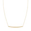 Collar de barra texturizada delgada de oro amarillo de 14k