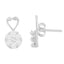 14K White Gold Round Cut Diamond Earrings - 1 1/4 cttw