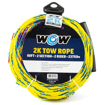 WOW Watersports 60ft 2-Rider Tow Rope with 2 Sections