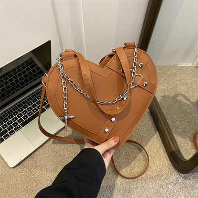Bolso cruzado en forma de corazón estilo coreano
