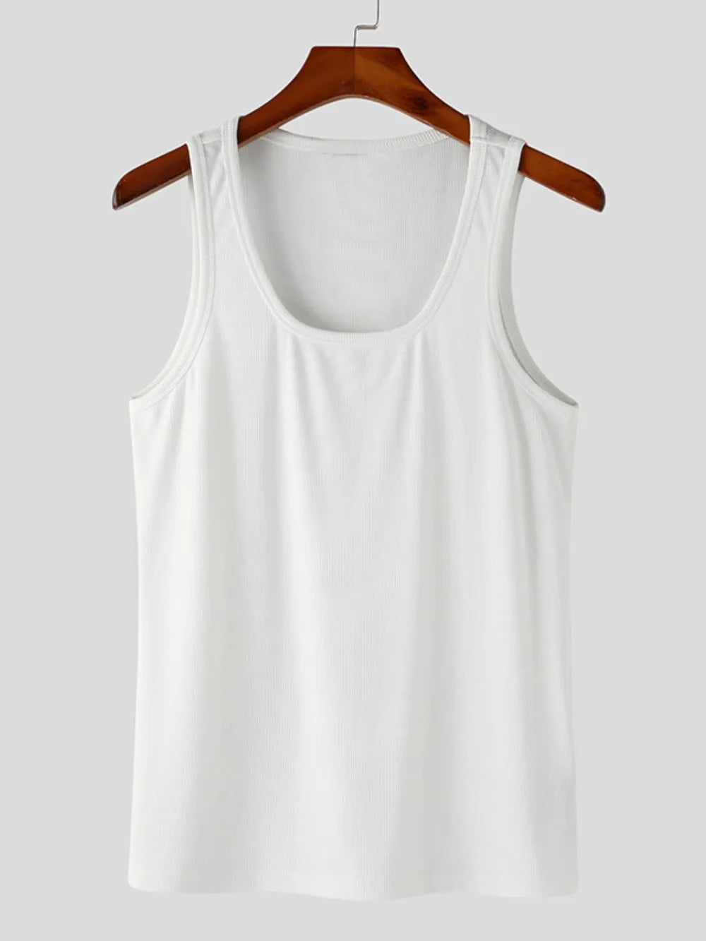 Men's Square Neck Wide Strap Tank Top
